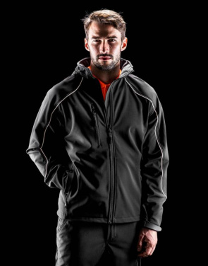 Ice Fell Hooded Softshell Jacket, grey/black – Result Work-Guard (3)