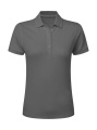 Signature Tagless Polo Stretch Women, charcoal