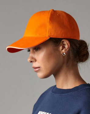 Athleisure 6 Panel Cap, White/Classic Red – Beechfield (2)