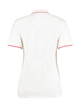 Women's Classic Fit St. Mellion Polo, white/red – Kustom Kit (4)