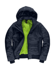 Superhood/women Jacket, navy/neon green
