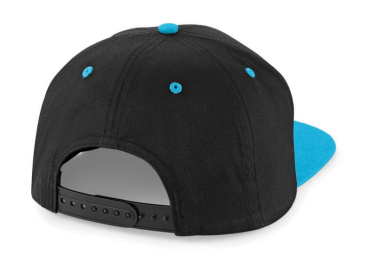 5 Panel Contrast Snapback, Black/Surf Blue – Beechfield (3)
