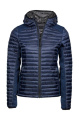 Ladies Hooded Outdoor Crossover Jacket, navy/navy melange