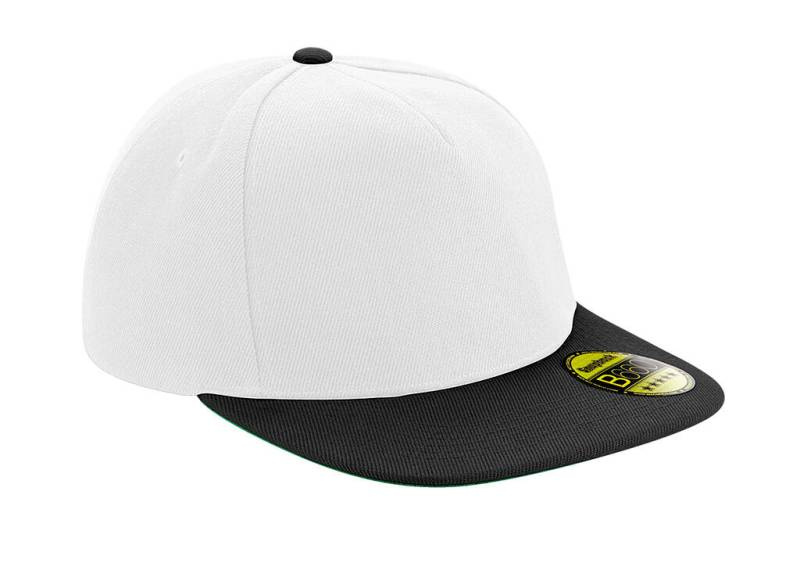 Original Flat Peak Snapback, white/black – Beechfield (1)