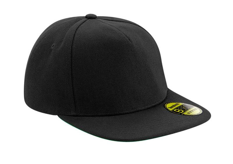 Original Flat Peak Snapback, black/black/black – Beechfield (1)
