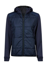 Womens Hybrid-Stretch Hooded Jacket, navy/navy