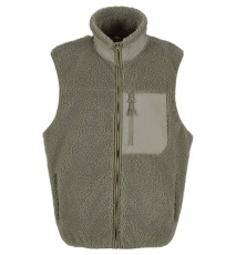 Bonded Sherpa Vest, Pale Olive