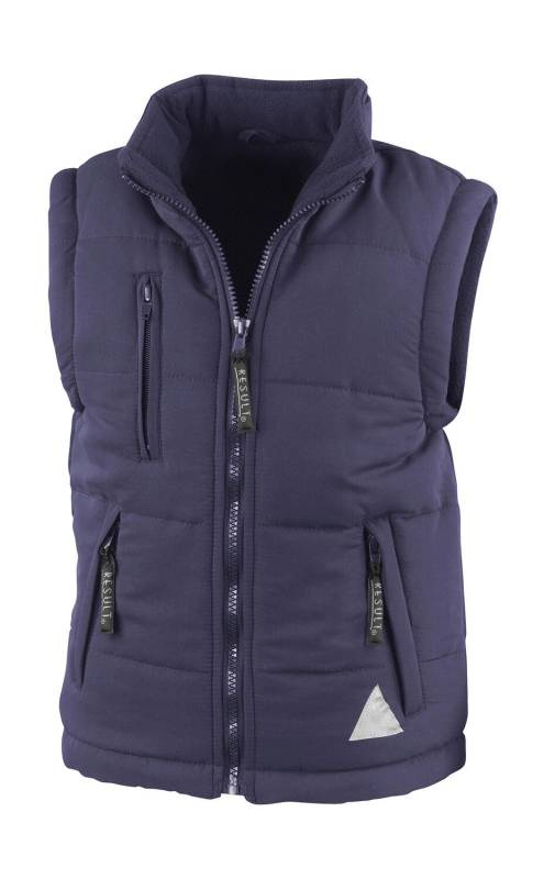 Junior Ultra Padded Bodywarmer, navy – Result (1)