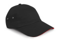Plush Sandwich Cap, black/red