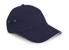 Plush Sandwich Cap, navy/white