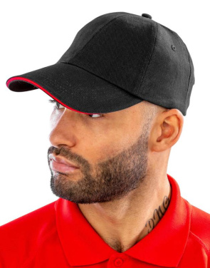 Brushed Cotton Decorator Cap with Sandwich Peak, Forest/Putty – Result Headwear (3)