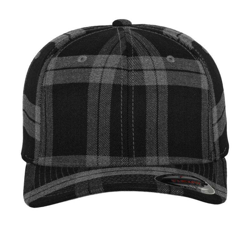 Tartan Plaid Cap, black/grey – Flexfit (1)