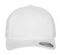Mesh Cotton Twill Trucker Cap, white