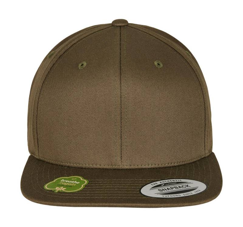 Organic Cotton Snapback, Burnt Olive – Flexfit (1)