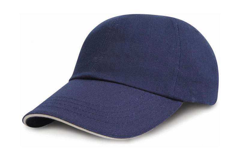 Junior Brushed Cotton Cap, navy/white – Result Headwear (1)