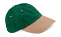 Low Profile Heavy Brushed Cotton Cap, Forest Green/Taupe