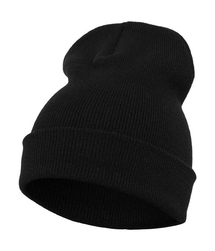 Heavyweight Long Beanie, black – Flexfit (1)