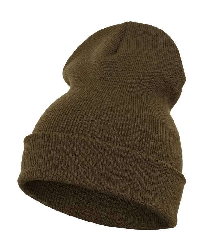 Heavyweight Long Beanie, olive – Flexfit (1)