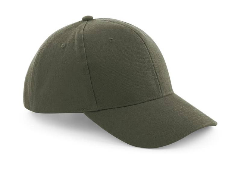 Pro-Style Heavy Brushed Cotton Cap, Olive Green – Beechfield (1)