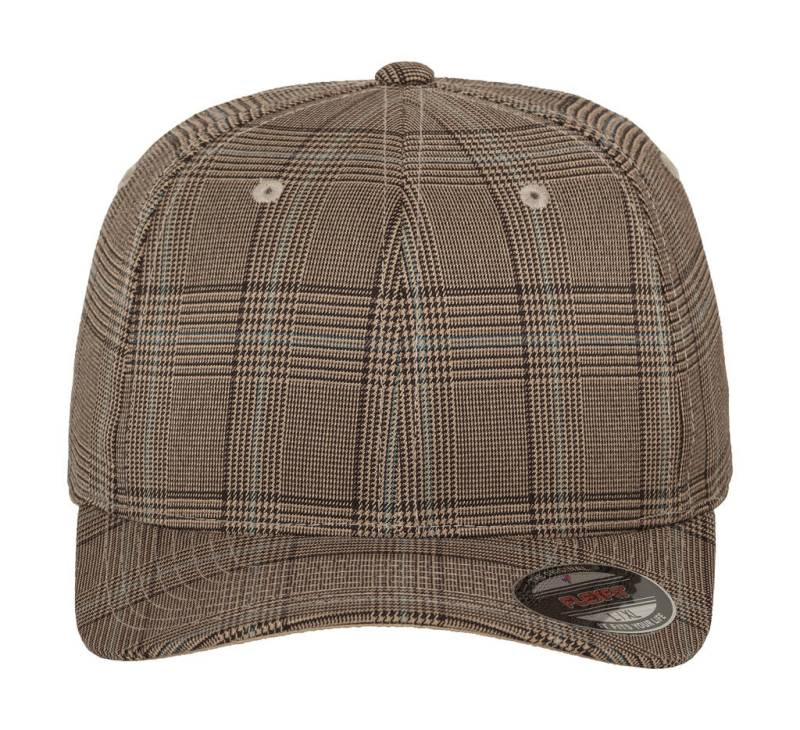 Glen Check Cap, Brown/Khaki – Flexfit (1)