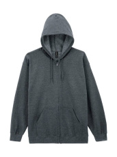 Heavy Blend Adult Full Zip Hooded Sweat, Dark Heather