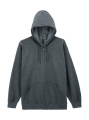 Heavy Blend Adult Full Zip Hooded Sweat, Dark Heather