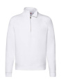 Premium Zip Neck Sweat, white