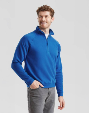 Premium Zip Neck Sweat, heather grey – Fruit of the Loom (4)