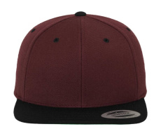 Classic Snapback 2-Tone Cap, Maroon/Black
