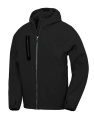 3-Layer Recycled Printable Casual Hooded Softshell, black/black