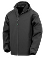 Men's Recycled 3-Layer Hooded Softshell, black