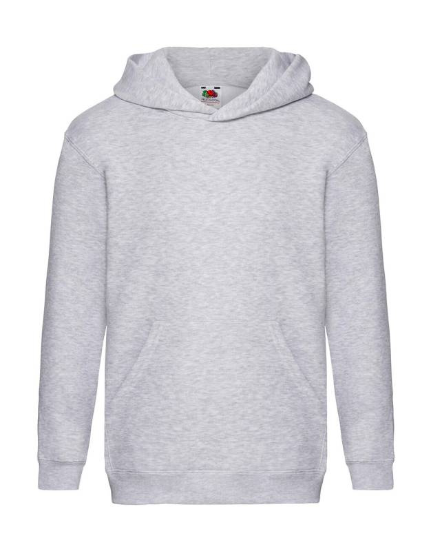 Kids Premium Hooded Sweat, heather grey – Fruit of the Loom (1)