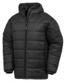 Recycled Hooded Padded Parka, black