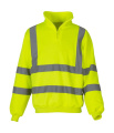 Fluo 1/4 Zip Sweat Shirt, fluorescent yellow, Fluo Yellow
