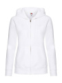 Premium Hooded Sweat Jacket Lady-Fit, white