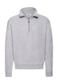 Classic Zip Neck Sweat, heather grey