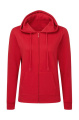 Hooded Full Zip Women, red