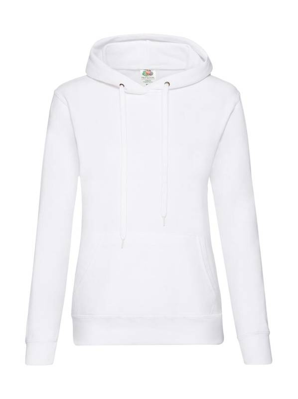 Ladies Classic Hooded Sweat, white – Fruit of the Loom (1)