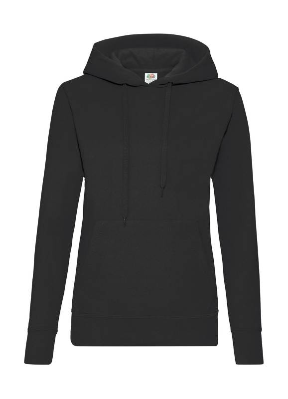Ladies Classic Hooded Sweat, black – Fruit of the Loom (1)