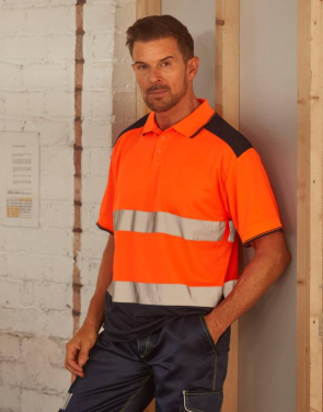Hi-Vis Two Tone T-Shirts, orange/navy – Yoko (4)