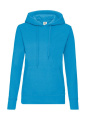 Ladies Classic Hooded Sweat, Azure Blue
