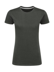 Signature Tagless Tee Women, charcoal