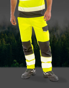 Recycled Stretch Safety Trouser, fluorescent orange – Result (2)
