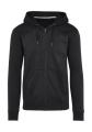 Signature Tagless Hooded Full Zip Unisex, Dark Black
