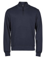 Ribbed Interlock Half Zip, navy