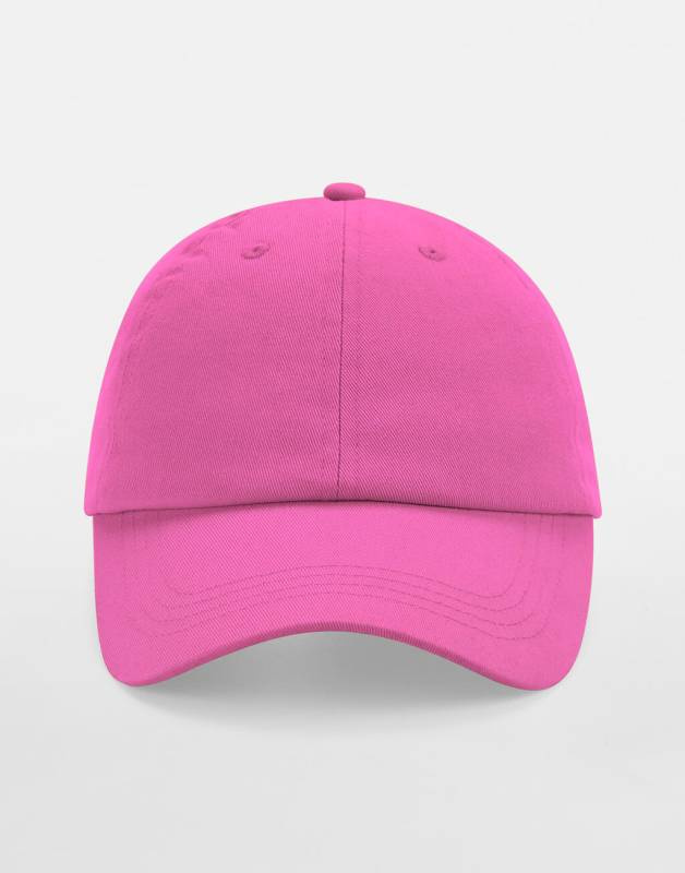 Junior Low Profile 6 Panel Dad Cap, True Pink – Beechfield (1)