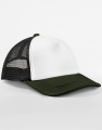 Retro 5 Panel Trucker, Black/Dark Olive