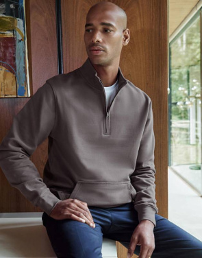 1/4 Zip Pique Sweatshirt, black – Kustom Kit (2)