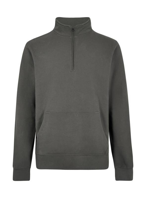 1/4 Zip Pique Sweatshirt, dark grey – Kustom Kit (1)