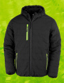 Black Compass Padded Winter Jacket, Black/Lime